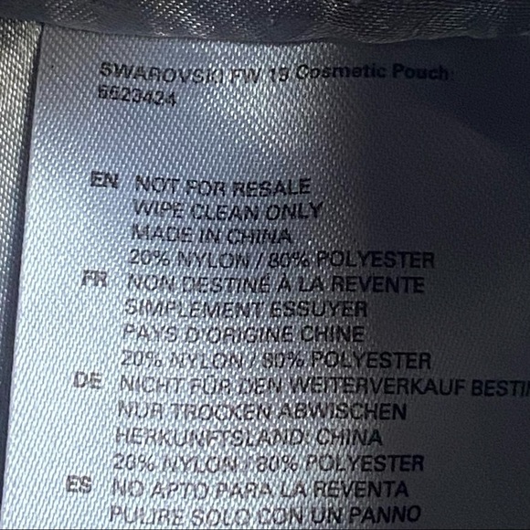 New Authentic Swarovski Clutch Cosmetic Bag - Picture 10 of 11